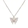 Collar Colgante de Mariposa Dulce con Goteo de Aceite de Moda Veraniega Nuevo, Cadena para Clavícula de Diseño Versátil de Lujo Ligero Personalizado al por Mayor