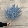 Direto da fábrica simulação 5 garfos Folha Persa Folha franzida Grama Grama Acácia ramo único Folha Persa flor de plástico flor de simulação de casamento