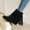 Botines Retro con Borlas Birkenstock para Mujer 2026 Nuevos de Invierno Estilo Británico Botas Vaqueras Occidentales Botines Cortos Moda Botas para Mujer