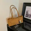 2026 Nuevo Bolso de Lona Retro para el Brazo con Mango Largo Gran Capacidad Casual Versátil Bolso de Mano Bolso de Hombro Simple Moderno