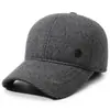 Chapéu de Bico de Pato Masculino de Inverno com Veludo Quente para Pessoas de Meia-Idade e Idosos, Proteção para Orelhas, Proteção contra Frio, Boné de Baseball para Homem Velho Avô