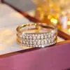 Anillo Minimalista de Lujo Ligero Transfronterizo de Zirconia Multicapa, Nuevo Anillo de Moda de Alta Gama Súper Brillante Versátil