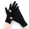 Guantes de Medio Dedo para Mujer Delgados para Recolección de Té Blancos Guantes de Belleza de Medio Dedo para Dama Guantes de Protección Solar para Conductor Guantes Cortos para Nail Art