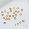 Atacado Aço Titânio Não Desbota Cor Natural Floco de Neve 14K Flor de Ameixa Espaçadores para Pulseira Colar Joias Espaçadores DIY