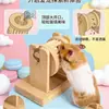 Comedouro rolo de bambu montável DIY para hamster para criar um ambiente divertido, permitindo que os hamsters comam e brinquem ao mesmo tempo, um comedouro rolo de bambu divertido e educativo para hamsters