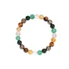 Pulsera tejida de piedra natural de 8 mm transfronteriza de Amazon, nuevo estilo casual de moda con tarjeta, pulsera de cuentas ajustable