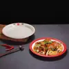 Pratos Especiais para Churrasco para Restaurantes de Churrasco, Estilo Nostálgico para Espetinhos de Churrasco e Espetinhos Fritos, Pratos Redondos Florais Grandes Estilo Nordestino, Louças Retro Comerciais