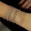 Transfronteiriça Europa e Estados Unidos e Estados Unidos venda quente 5 peças pulseira terno mulheres liga redonda conta corrente caixa corrente simples moda pulseira