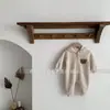 Body Personalizado 2026 para Bebé, Forrado Grueso, Estilo Otoño/Invierno para Recién Nacidos, Traje de Gateo de Osito, Mono para Niños y Niñas