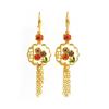 Cientos de millones de pendientes originales de oro antiguo con esmalte de flor de ciruelo de nueva joyería china de moda nacional retro para mujer, nicho antiguo que combina con todo.
