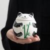 Panda creativo tarro de cerámica para té tarro de almacenamiento decoración Mini tamaño pequeño tarro sellado moda nacional tarro lindo venta al por mayor