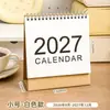 Calendário 2027 Planejador Simples Calendário Mensal Estilo Ins Trabalho de Escritório Calendário Anual Calendário de Mesa Vintage Atacado
