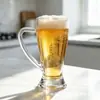 Conjunto de Copos de Vidro para Casa Jingyu, Caneca de Cerveja Espessa com Alça, Copo de Água de Grande Capacidade, Conjunto de Copos de Chá Resistentes ao Calor