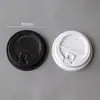 Tazas Desechables de Café y Té de Leche en Stock, Taza Grande de 16 oz, Vasos de Papel Desechables Gruesos de Doble Capa Planos para Bebidas Calientes y Frías con Tapas