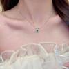 Collar con Corte de Flor de Hielo, Diseño de Nicho de Lujo Ligero, Cadena para Clavícula con Encanto para las Cuatro Estaciones, Colgante de Circonita 3A, Collar Versátil Minimalista de Alta Gama