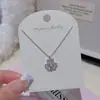 Colar de trevo da sorte, uma peça luxuosa e discreta com um toque de alta qualidade, uma corrente de clavícula minimalista, super brilhante e requintada, perfeita para o uso diário e para um estilo versátil.