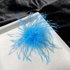 Suqi Moda Retro Vestido de Fiesta Banquetes Broche Corsage Pluma Natural Pluma de Avestruz Broche de Navidad Hecho a Mano