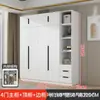 Armario grande integrado de uso doméstico con compartimentos abiertos, armario con puertas batientes para dormitorio principal, almacenamiento en armario superior, armario fácil de montar para viviendas de alquiler