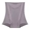 Base de Roupas Íntimas Invisível de Cintura Alta para Mulheres 10A Seda de Amora Antibacteriana Sem Costura Fina Controle de Barriga Levanta-Bumbum Calcinha Triângulo