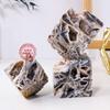 Esfalerita Natural Cubo Cubo de Rubik Adornos Racimo de Cristal Piedra Cruda Muestra de Mineral Adornos Decorativos Mayoreo