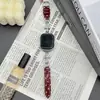 [Correa de Reloj] Adecuada para Apple S12iwatch Correa de Reloj con Patrón de Estrella Incrustada de Diamantes en Forma de Cruz S10987Se Muñequera de Reloj