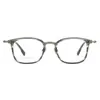 Óculos de Grau Estilo Nicho em Titânio Puro para Homens com Rosto Largo, Modelo 80911, Armação High-End Cinza Tartaruga, Armação Óptica de Titânio