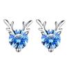 Pendientes de Diamante Simulados para Transmisión en Vivo para Mujer Ins Corazón Aguja de Plata de Ley S925 Microincrustados Seis Garras Diamantes de Alto Carbono Pendientes