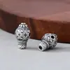 Seiko Plata Pura 999 Patrón de Hierba Tang Conector de Tres Vías Cabeza de Buda Adorno Integrado Accesorios Versátiles Multifuncionales para Cuentas de Semilla DIY