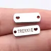 21X7.8Mm 1.7g Color Plata Antigua DIY Aleación de Zinc Accesorios para Joyería Colgante Corazón Trekkie Más Vendido