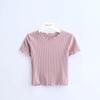 2026 Primavera/Verão Novo Estilo Europeu e Americano Moda Retrô Babados Slim Fit Manga Curta Camiseta Top Feminino