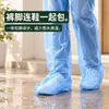 Pantalones impermeables desechables engrosados en el pie impermeables para exteriores con pie de plástico conjunto de pantalones de lluvia para lluvia rafting área de juegos pantalones de lluvia