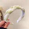 Diadema de estilo coreano, ligera, ancha, de color liso para mujer, que ofrece un look sofisticado y elegante, con un diseño que realza la altura en la coronilla, presentando un estilo retro, chic y moderno