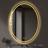 Espejo de baño inteligente de forma ovalada con retroiluminación LED, adecuado para baños de hotel; espejo de maquillaje antivaho; personalizable