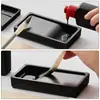 Pedra de Tinta Cartucho de Tinta Estudante Piscina de Tinta Plástica com Tampa Pedra de Tinta Estudo Quatro Tesouros Prático Estudante Leve Suprimentos Pedra de Tinta Pedra de Tinta