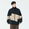 Nueva chaqueta de otoño para hombre, chaqueta con patchwork de rayo, nuevo abrigo con capucha casual elegante, casual y versátil