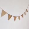 Bandera Triangular de Madera Estilo Ins para Cumpleaños de Bebé, Arreglo de Luna Llena, Guirnalda de Bolas de Pelo, Suministros para Decoración de Fiesta