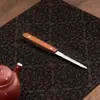 Cuchillo de té y aguja de té de titanio puro cristalino, accesorios de juego de té kung fu para el hogar estilo chino, herramienta especial para palanquear té para pasteles de té Pu'er