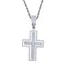 Conjunto de colgante de cruz de hip-hop transfronterizo de Yizhe, collar de cruz giratoria de circón, cadena de tenis portátil, joyería
