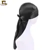 Nuevo Sombrero Pirata de Seda Engrosada con Cola Larga Sombrero Baotou Pañuelo para la Cabeza Sombreros Durags Sedosos