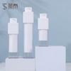 St36-1(F) Botella de Vacío Cuadrada de Presionar y Girar Botella Dispensadora Portátil para Muestras de Loción, Esencia y Cosméticos