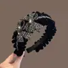 Faixa de Cabeça Outono e Inverno para Mulheres, Faixa de Cabeça de Aba Larga para Lavar o Rosto, Coque de Cabelo Retrô com Topo Alto, Acessório de Cabeça de Luxo Acessível para Uso Externo