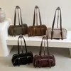 Bolso de mano único estilo vintage, bolso bowling, bolso baguette para el día a día, bolso Boston, bolso versátil de alta gama para hombro y axila
