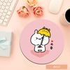 Alfombrilla de Ratón Redonda de Anime de Dibujos Animados con Imágenes para Niñas Oficina Juegos Laptop Almohadilla Pequeña Material de Goma