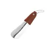 Capa de couro conjunto de calçadeiras de aço inoxidável calçadeira levantador de calçado 16cm,42cm fornecimento de fábrica