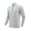 Dijia Otoño Nuevo Tops para Hombre con Media Cremallera Waffle Outdoor Ocio Deportes Fitness Running Tejido de Punto Manga Larga