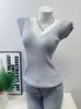 Camiseta de Punto Elegante Estilo Coreano, Ajustada, Escote en V Profundo, Favorecedora, Mangas Acampanadas Cortas, Adelgazante, para Mujer, Negro, Talla Única, Rosa