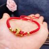 Ano do Dragão, Ano do Dragão, Pulseira Trançada com Cordão Vermelho de Tartaruga Dragão, Pulseira de Joias para Casal Estudante, Retrô Tendência, Mais Fácil de Combinar, Presente para Amigos