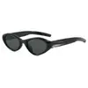 Novos Óculos de Sol Oval Cat-Eye Europeus e Americanos Transfronteiriços para Homens e Mulheres com Rostos Pequenos, Óculos de Sol Fashion Retro Milênio Anti-UV