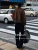 Nueva Moda Sencilla Europea y Americana Combinable Otoño e Invierno Chaqueta Abrigo Ajustada con Solapa de Gamuza para Hombre Hombres