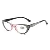 Gafas de Lectura para Mujer Estilo Europeo y Americano Ojo de Gato Incrustadas de Diamantes, Modernas, Elegantes, Aspecto Juvenil, Alta Definición, Protección Ocular, Gafas de Lectura Anti-Luz Azul
